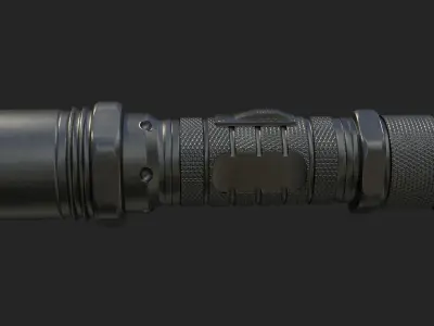 Flashlight Low-poly 3D model 2