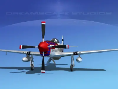 P-51D Mustang Jersey Jerk 3D model