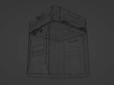 Sci-fi Supply Crate Low-poly 3D model Free low-poly 3D model