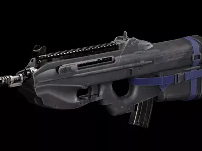 GAME READY FN F2000 RIFLE PBR RIGGED Low-poly 3D model