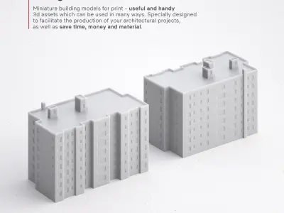 Free 3D Print miniature building RB-US-NY-040 Free 3D print model purchase