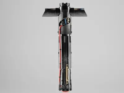 Kylo Ren Lightsaber Low-poly 3D model