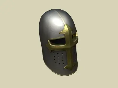 Crusader Helmet - Medieval Character Design Low-poly 3D model