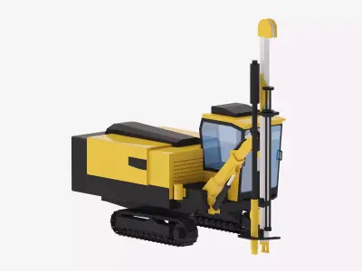 Drill Rig Mining ICM 260 Low-poly 3D model