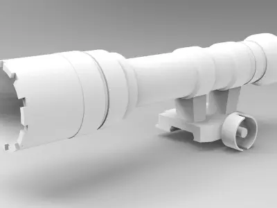 Surefire M600 Ultra Scout Low-poly 3D model