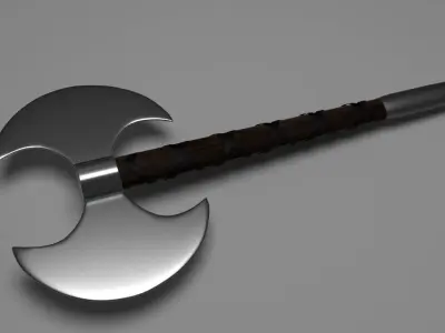 Barbarian Axe Free low-poly 3D model