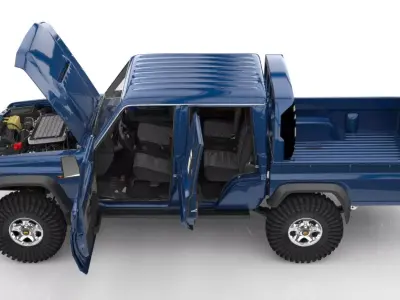 Toyota Land Cruiser GR 2012 Low-poly 3D model