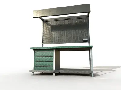 Factory table Low-poly 3D model