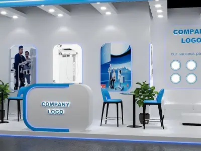 Exhibition Design D1 - 6m x 3m 3D model