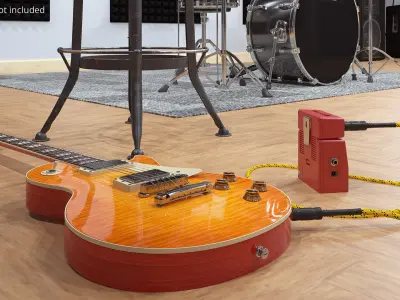  Portable Amplifier Micro with Electric Guitar 