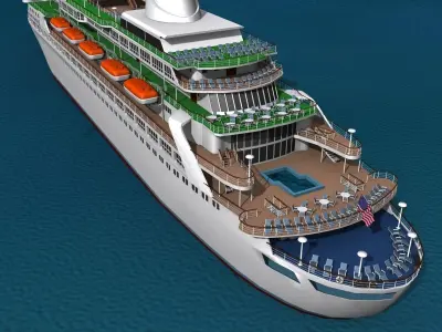 Cruise Ship Pacific Princess 3D model