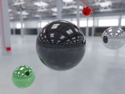 HDRI - Industrial Warehouse Interior 8 3D model