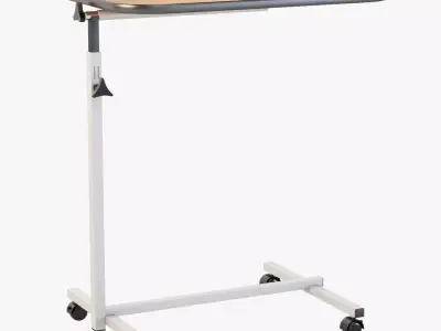 Swivel Tilt Top Hospital Rolling Tray Table 3D model