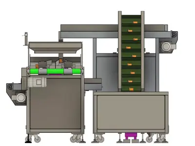 Automated Arrangement and Sorting Mechanism for Workpieces 3D model