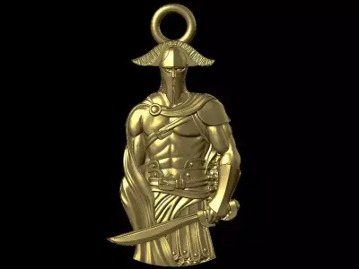 spartan soldier pendant 3D print model