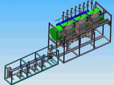 Parallel system rack 1 - video clip Free 3D model
