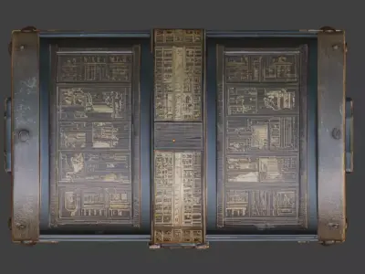 Ancient Egyptian Treasure Chest Asset Low-poly 3D model