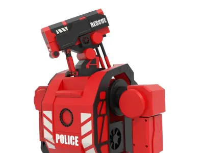 Police robot 3D model