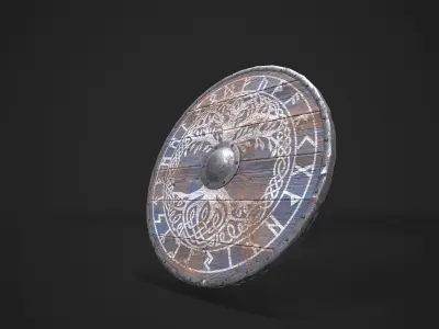 Viking Shield - Game-Ready Asset Low-poly 3D model
