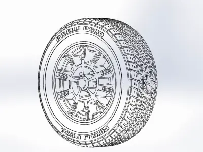 Custom wheels Legendary Wheels LW13 GT6 15inch  for scale model 3D print model