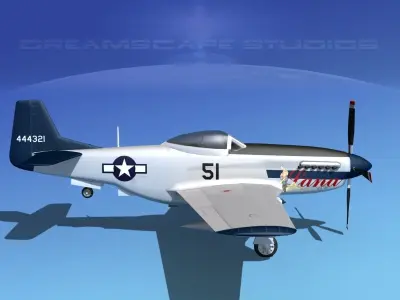 P-51D Mustang Lana 3D model