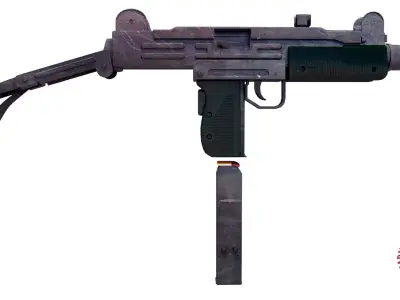UZI obj gta san andreas gun 3D model