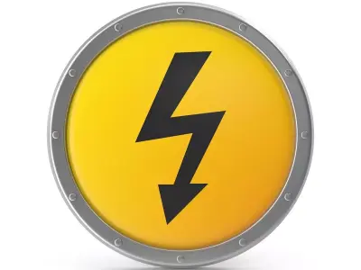 High Voltage Symbol Low-poly 3D model