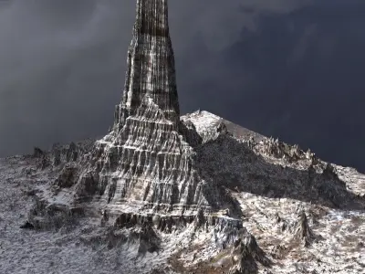 Frozen Expanse Dark Mountain 3D model