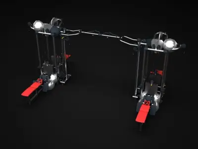 Multistation Fitness Cable Machine 3D model buy