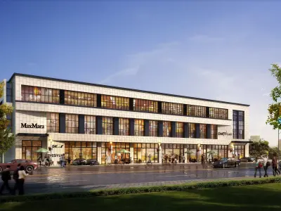 3Dmax fashion city commercial square building 84 3D model