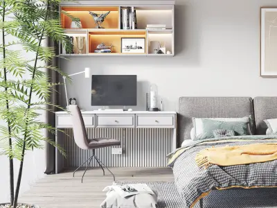 Cozy Bedroom Interior Scene  3D model purchase