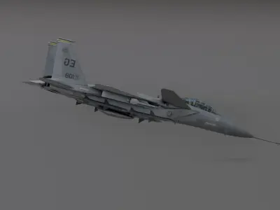 F15 - Falcon Fighter Jet Low-poly 3D model