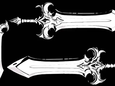 Fantasy Sword 3D Model 3D model