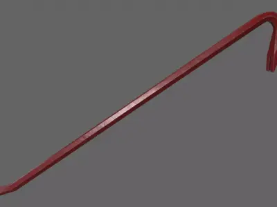 PBR Crowbar V2Red Low-poly 3D model