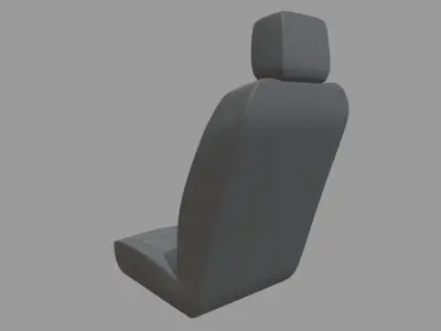 Car Seat 013 Low-poly 3D model
