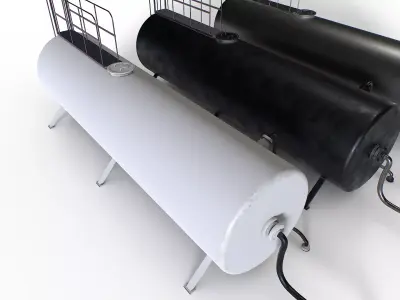 Industrial metal tank Low-poly 3D model