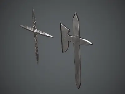 Cross and Herbat Free low-poly 3D model