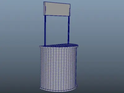 advertising stand Low-poly 3D model purchase