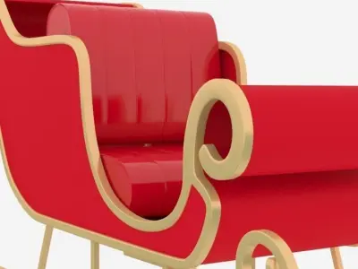 SantaSleigh santa claus sleigh 3D model