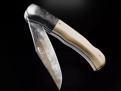 Jackknife pocket knife 3D model