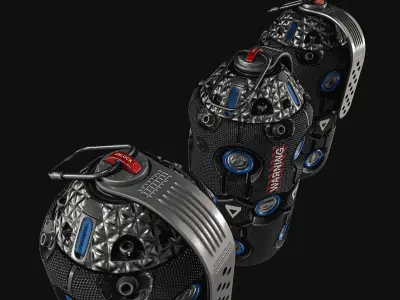 Sci-fi Grenade Low-poly 3D model order