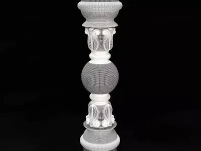 Classic Turned Stair Baluster 3D model