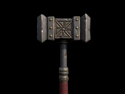 Sledgehammer Low-poly 3D model