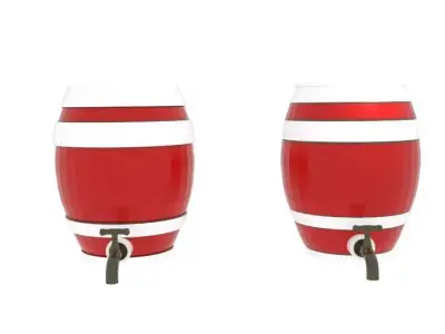  Rum Casket Low-poly 3D model