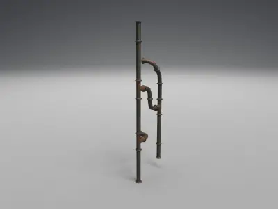 Pipe Set - Waterpipes - Construction Pipes Low-poly 3D model