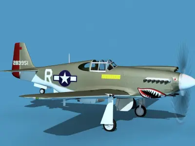 North American A-36A Apache V02 USAAF 3D model