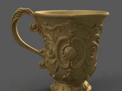 Antique planter mug urn candy container candle holder 3D print model