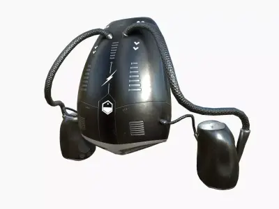 Jetpack I06 Dark Steel - SciFi Character Design Low-poly 3D model
