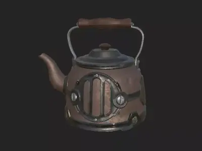 Old Chinese TeaPot 4K PBR  Low-poly 3D model
