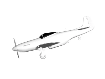 North American P-51 Mustang 3D model buy